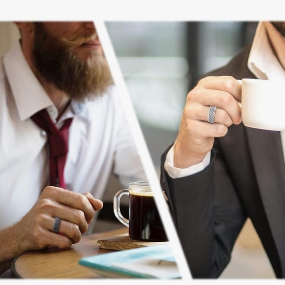 Silicone Wedding Rings for Men - Picture 2 of 6